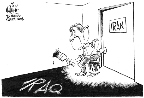 Editorial Cartoon by John Branch, San Antonio Express-News on War With Iran Imminent
