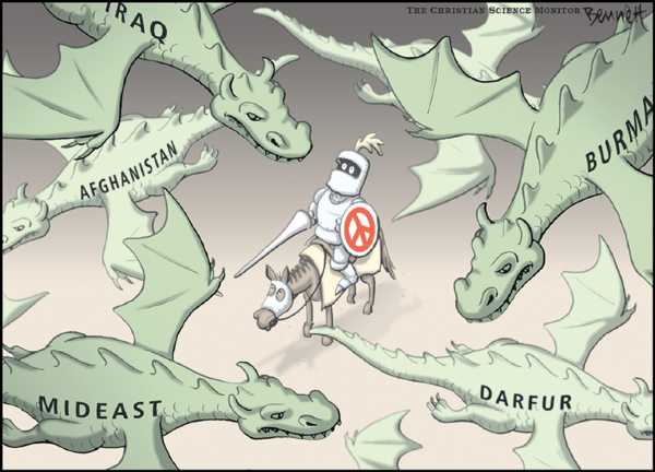 Editorial Cartoon by Clay Bennett, Christian Science Monitor on In Other News