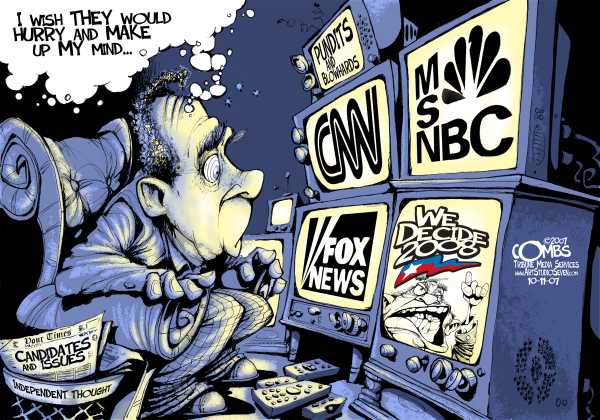 Editorial Cartoon by Paul Combs, Tribune Media Services on In Other News