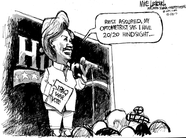 Editorial Cartoon by Mike Luckovich, Atlanta Journal-Constitution on Iowans Set to Vote