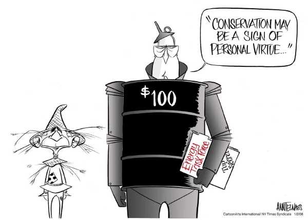 Editorial Cartoon by Ann Telnaes, CWS/CartoonArts Intl. on US Economy on the Verge