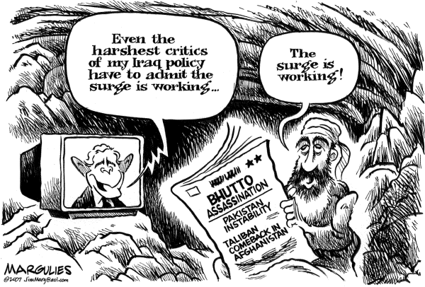 Editorial Cartoon by Dario Castillejos, Imparcial de Oaxaca, Oaxaca, Mexico on Surge Continues in Iraq
