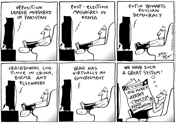 Editorial Cartoon by Joel Pett, Lexington Herald-Leader, CWS/CartoonArts Intl. on In Other News