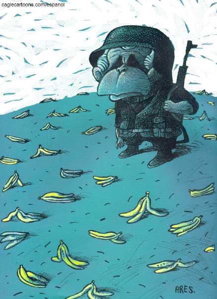 Editorial Cartoon by Aristides Esteban Hernandez Guerrero, Juventud Rebelde (Havana) on Bush Seeks Peace in Middle East