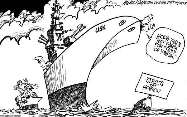 Editorial Cartoon by Mike Keefe, Denver Post on Bush Seeks Peace in Middle East