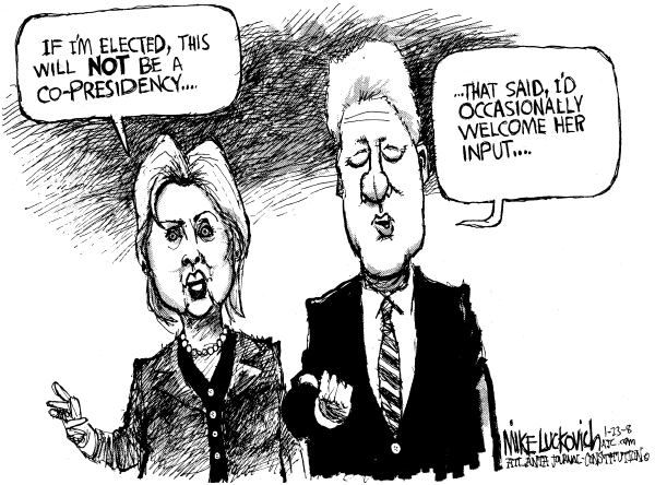 Editorial Cartoon by Mike Luckovich, Atlanta Journal-Constitution on Democratic Campaign News