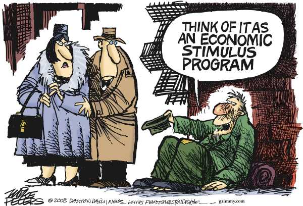 Editorial Cartoon by Mike Peters, Dayton Daily News on US Economy on the Brink
