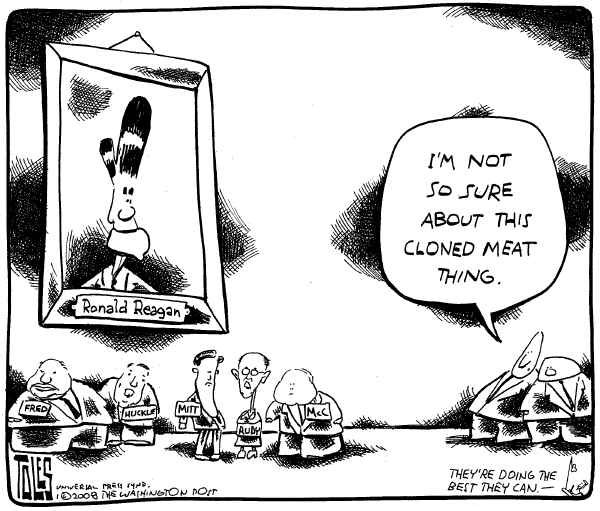 Editorial Cartoon by Tom Toles, Washington Post on Republican Campaign News