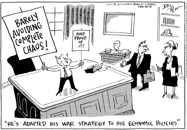 Editorial Cartoon by Joel Pett, Lexington Herald-Leader, CWS/CartoonArts Intl. on Iraq Occupation Continues