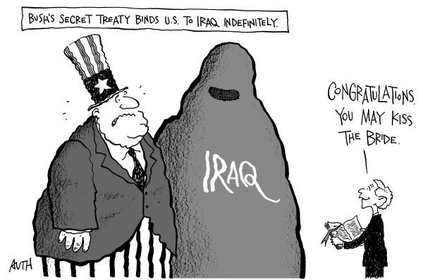 Editorial Cartoon by Tony Auth, Philadelphia Inquirer on Iraq Report Released