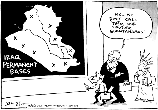 Editorial Cartoon by Joel Pett, Lexington Herald-Leader, CWS/CartoonArts Intl. on War Cost Escalates