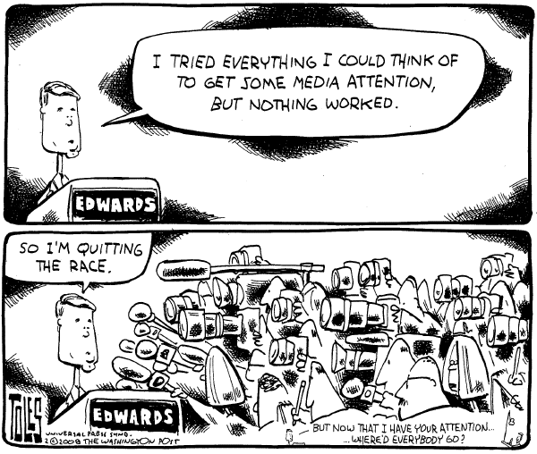 Editorial Cartoon by Tom Toles, Washington Post on Campaign News