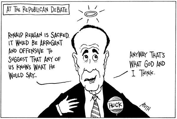 Editorial Cartoon by Tony Auth, Philadelphia Inquirer on Campaign News