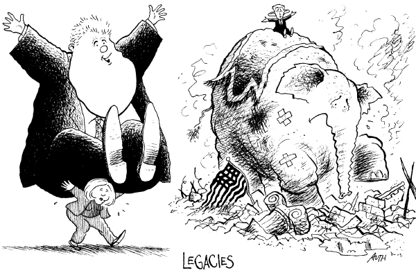 Editorial Cartoon by Tony Auth, Philadelphia Inquirer on Campaign News