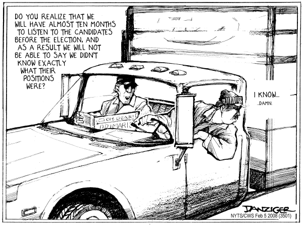 Editorial Cartoon by Jeff Danziger, CWS/CartoonArts Intl. on Campaign News