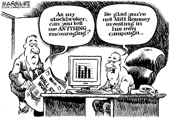 Editorial Cartoon by Jimmy Margulies, The Record, New Jersey on Economy Troubled on Many Fronts