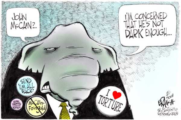 Editorial Cartoon by John Branch, San Antonio Express-News on McCain Gains Insurmountable Lead