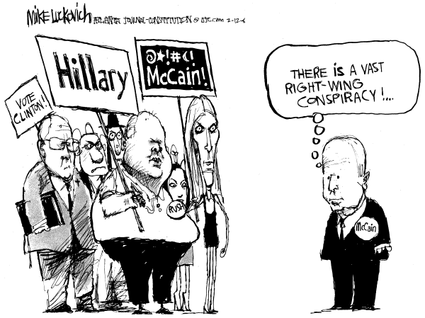Editorial Cartoon by Mike Luckovich, Atlanta Journal-Constitution on McCain Gains Insurmountable Lead