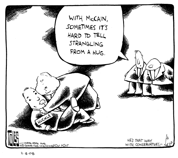 Editorial Cartoon by Tom Toles, Washington Post on McCain Gains Insurmountable Lead