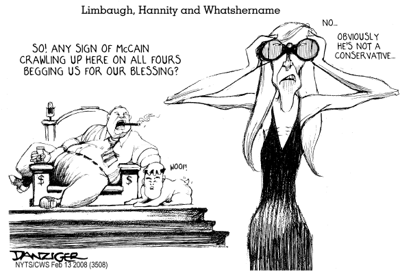 Editorial Cartoon by Jeff Danziger, CWS/CartoonArts Intl. on McCain Gains Insurmountable Lead