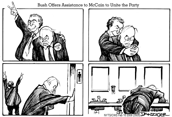 Editorial Cartoon by Jeff Danziger, CWS/CartoonArts Intl. on McCain Gains Insurmountable Lead