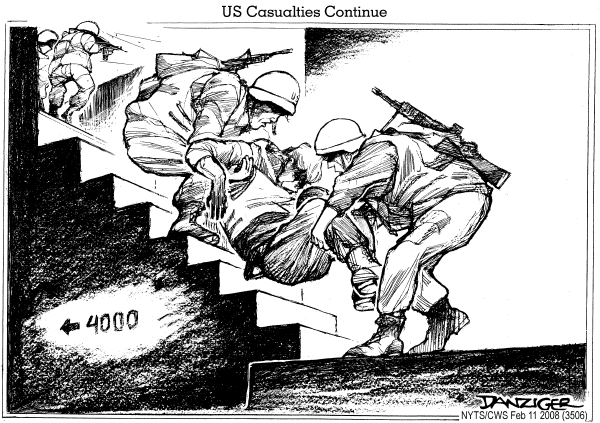 Editorial Cartoon by Jeff Danziger, CWS/CartoonArts Intl. on War on Terror Heating Up