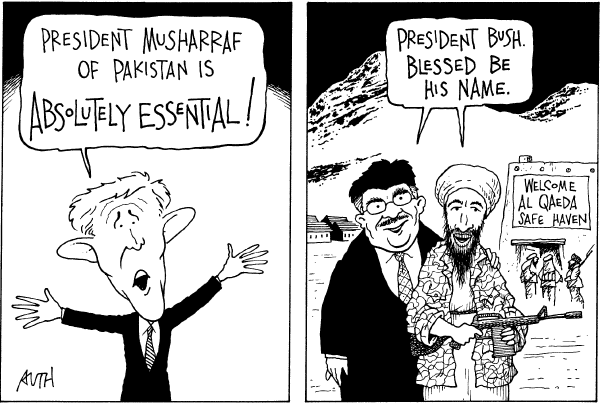 Editorial Cartoon by Tony Auth, Philadelphia Inquirer on War on Terror Heating Up