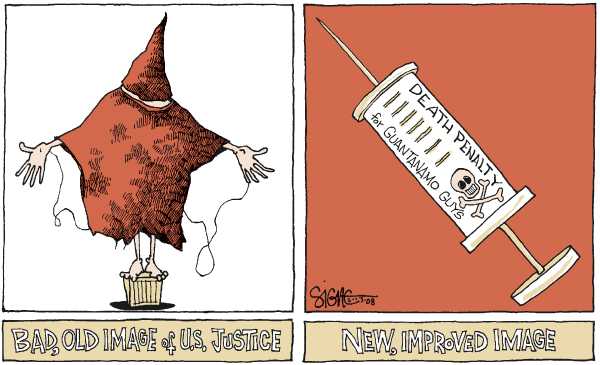Editorial Cartoon by Signe Wilkinson, Philadelphia Daily News on War on Terror Heating Up
