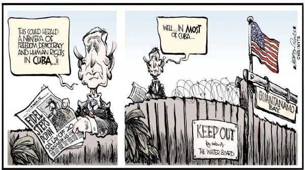 Editorial Cartoon by Martyn Turner, The Irish Times, Ireland on Fidel Castro Steps Down