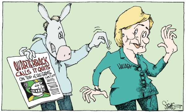 Editorial Cartoon by Signe Wilkinson, Philadelphia Daily News on Clinton Fights On