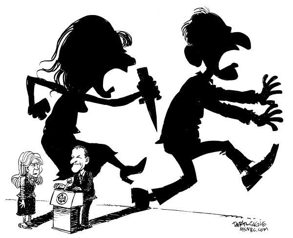 Editorial Cartoon by Daryl Cagle, Cagle Cartoons on NY Governor Resigns in Sex Scandal