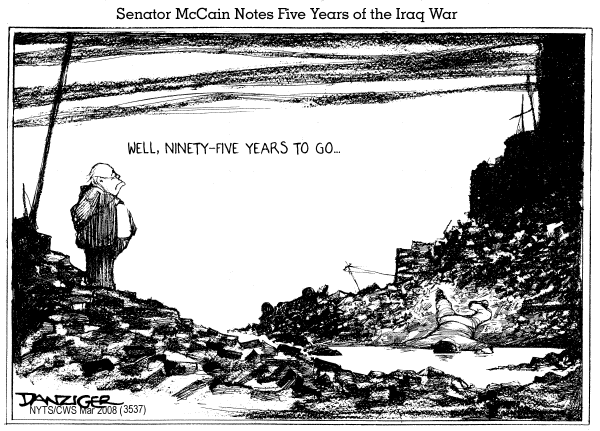 Editorial Cartoon by Jeff Danziger, CWS/CartoonArts Intl. on McCain Gathering Momentum