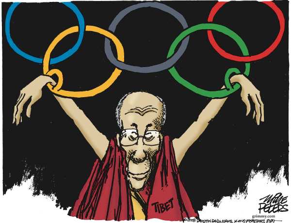 Editorial Cartoon by Mike Peters, Dayton Daily News on China Almost Ready for Olympics