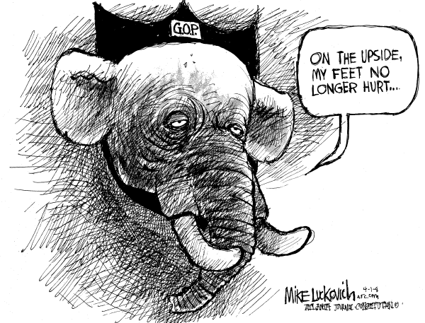 Editorial Cartoon by Mike Luckovich, Atlanta Journal-Constitution on In Other News
