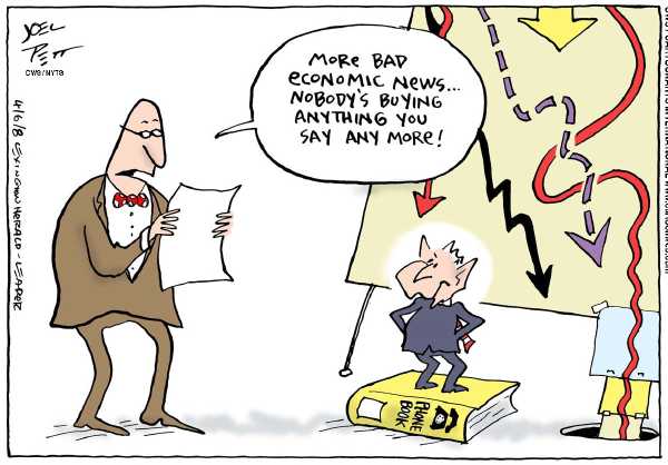 Editorial Cartoon by Joel Pett, Lexington Herald-Leader, CWS/CartoonArts Intl. on Bush Working as Hard as Ever