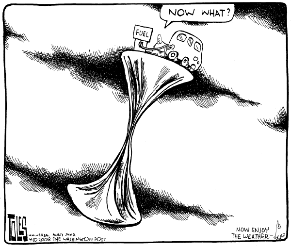 Editorial Cartoon by Tom Toles, Washington Post on Oil Execs Defend Record Profits