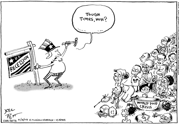 Editorial Cartoon by Joel Pett, Lexington Herald-Leader, CWS/CartoonArts Intl. on Inflation Now a Major Concern