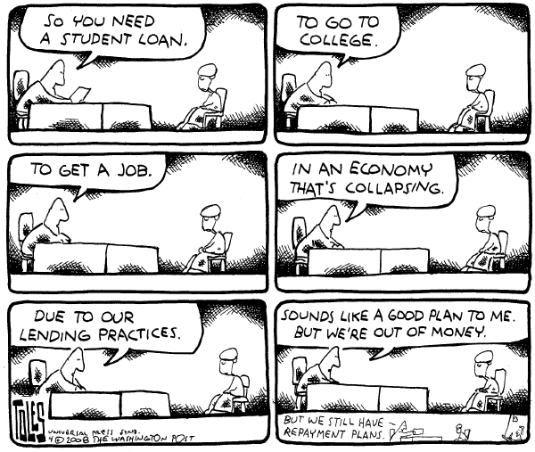 Editorial Cartoon by Tom Toles, Washington Post on Inflation Now a Major Concern