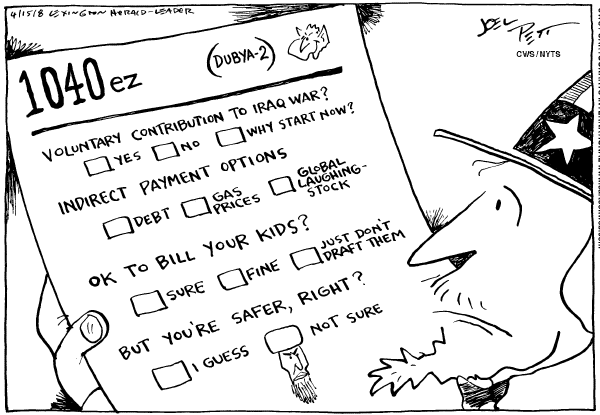 Editorial Cartoon by Joel Pett, Lexington Herald-Leader, CWS/CartoonArts Intl. on Inflation Now a Major Concern