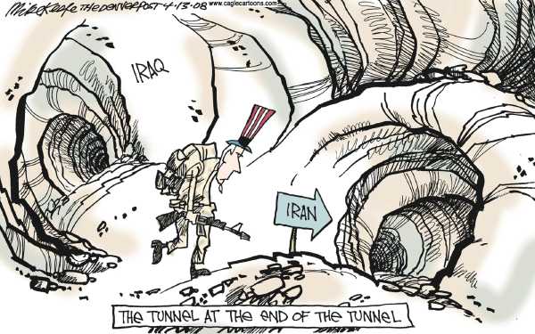 Editorial Cartoon by Mike Keefe, Denver Post on Situation Worsens in Iraq