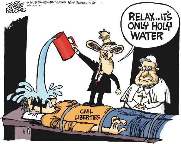 Editorial Cartoon by Mike Peters, Dayton Daily News on Bush Remains as Determined as Ever
