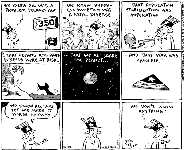 Editorial Cartoon by Joel Pett, Lexington Herald-Leader, CWS/CartoonArts Intl. on Global Warming Accelerates