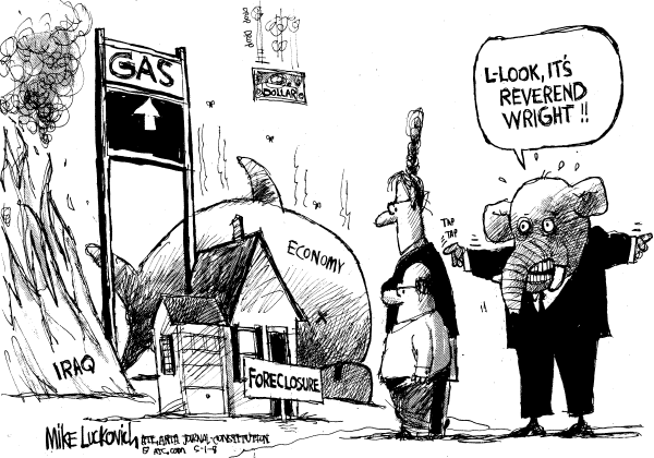 Editorial Cartoon by Mike Luckovich, Atlanta Journal-Constitution on Economy Shows Signs of Life