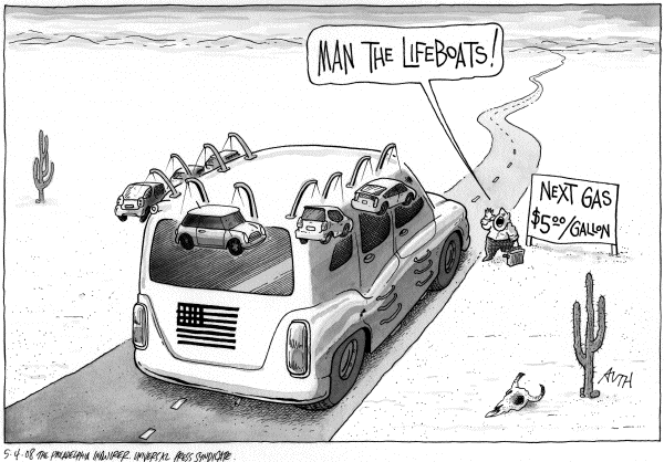 Editorial Cartoon by Tony Auth, Philadelphia Inquirer on Economy Shows Signs of Life