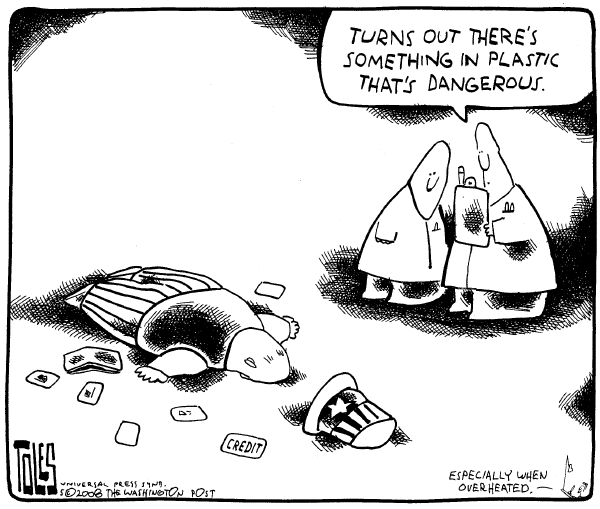 Editorial Cartoon by Tom Toles, Washington Post on Economy Shows Signs of Life