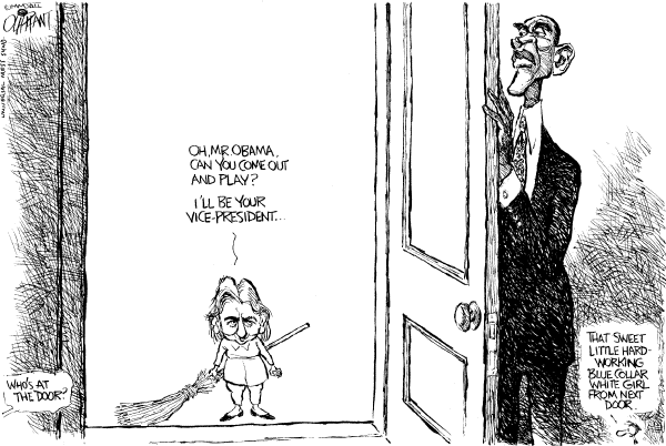Editorial Cartoon by Pat Oliphant, Universal Press Syndicate on Clinton Wins Big in West Virginia