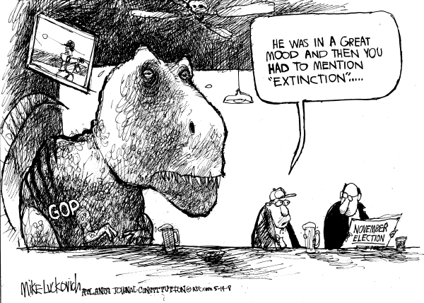 Editorial Cartoon by Mike Luckovich, Atlanta Journal-Constitution on McCain Pledges to Take High Road