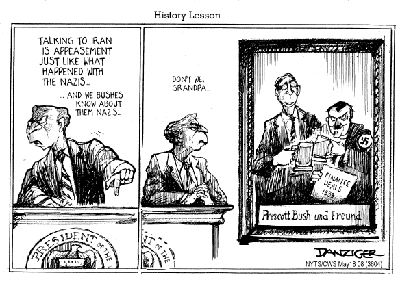 Editorial Cartoon by Jeff Danziger, CWS/CartoonArts Intl. on Bush Makes Historic Speech