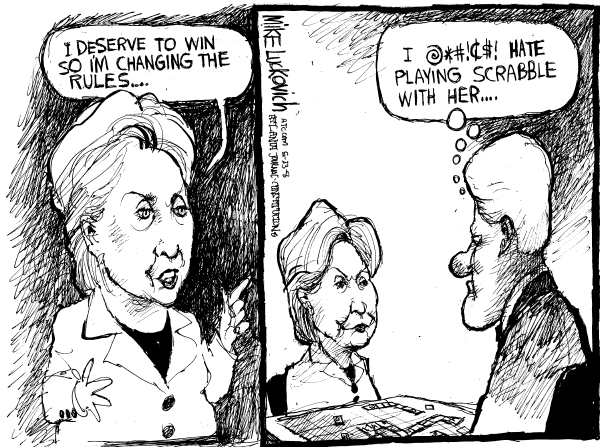 Editorial Cartoon by Mike Luckovich, Atlanta Journal-Constitution on Obama Prepares for Nomination