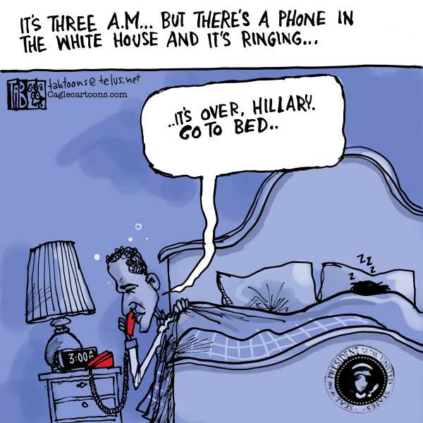 Editorial Cartoon by Tab (Thomas Boldt), Calgary Sun on Obama Prepares for Nomination